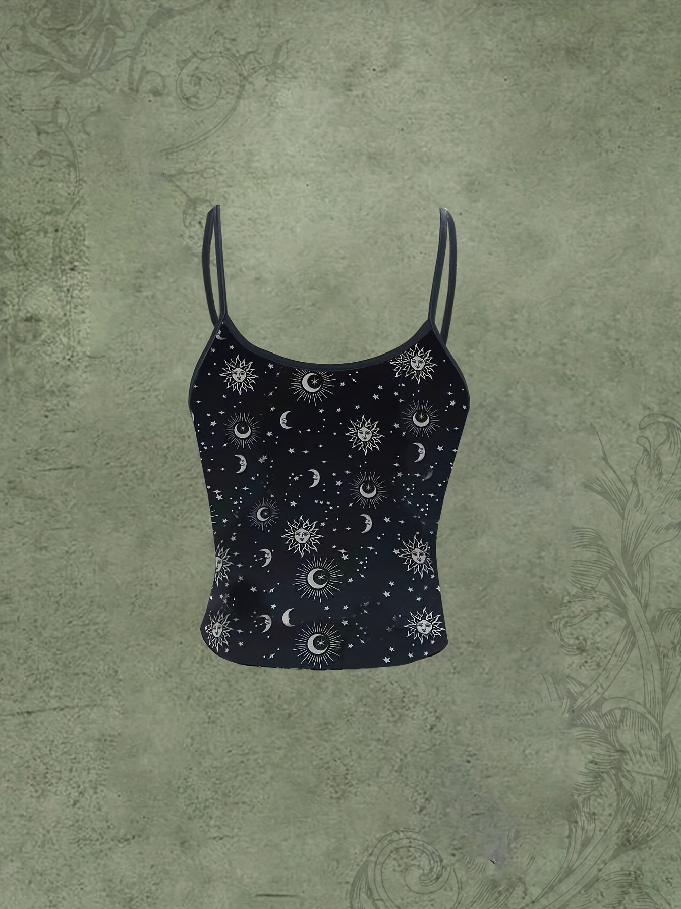 Sun & Moon Print Cami Top for Women