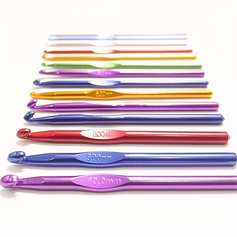 Colorful Aluminum Crochet Hook Set Knitting Tools Kit for Knitter