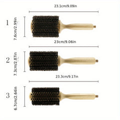Boar Bristle Roller Comb Inner Buckle Curling Brush