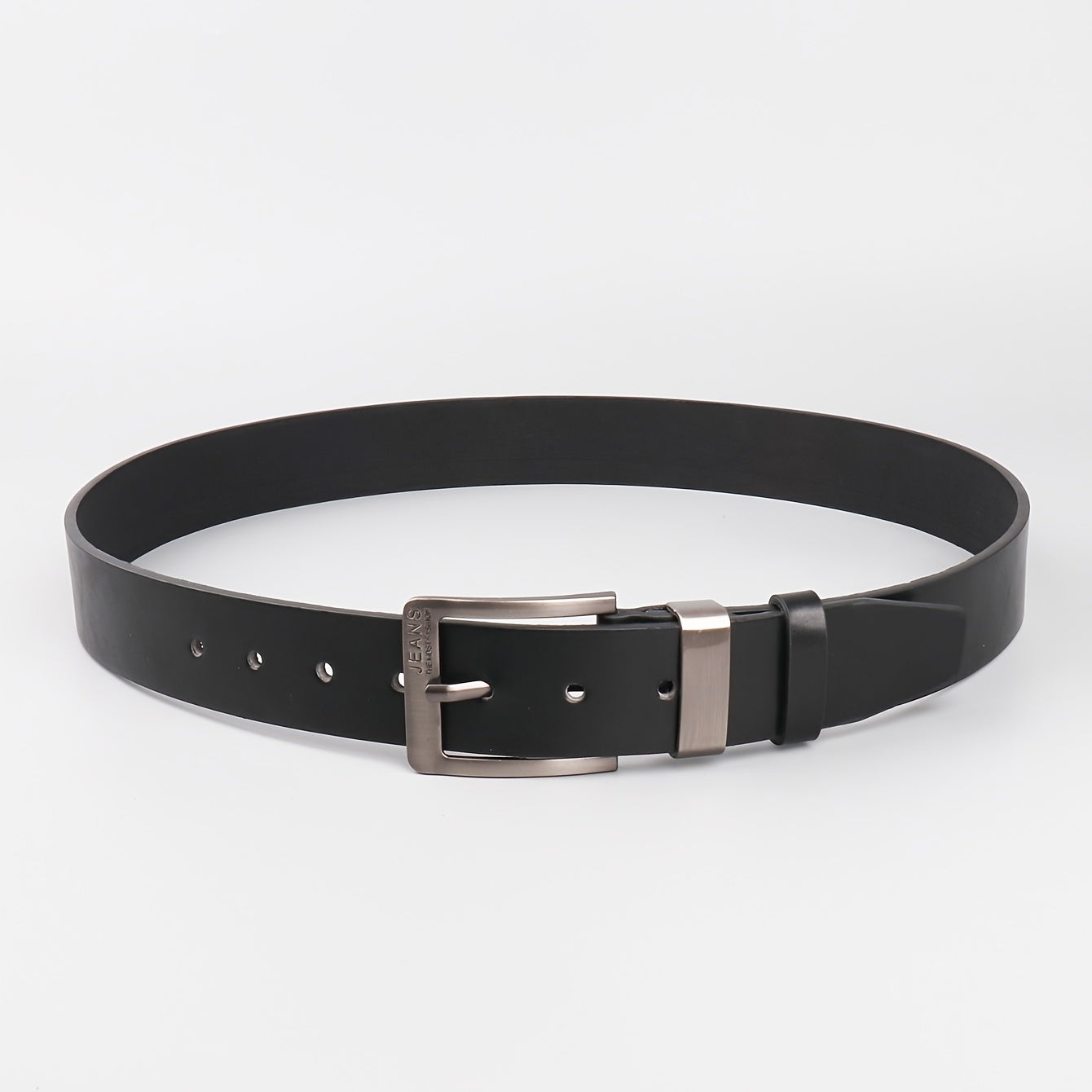 Men's Square Alloy Needle Buckle PU Belt
