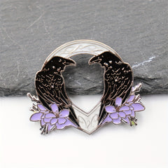Anime Crow Flower Brooch For Men