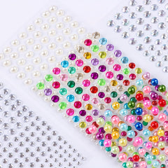 2774pcs Self Adhesive Gemstone Stickers Assorted Shapes Mixed Purple Red Yellow