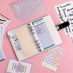 A6 Financial Planner Notebook with Budget Cards and Bill Bags