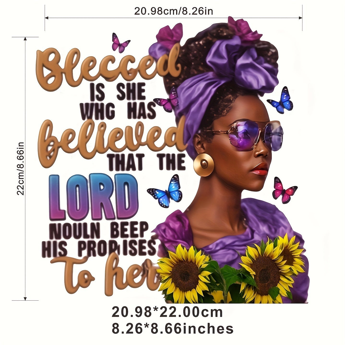 Sunflower Woman Iron On Patch Decal for T-Shirt Jeans Clothing Decoration