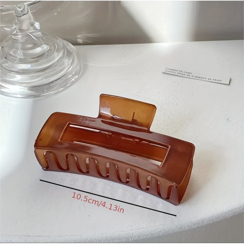 Resin Hair Claw Jelly Ponytail Holder for Women Girls