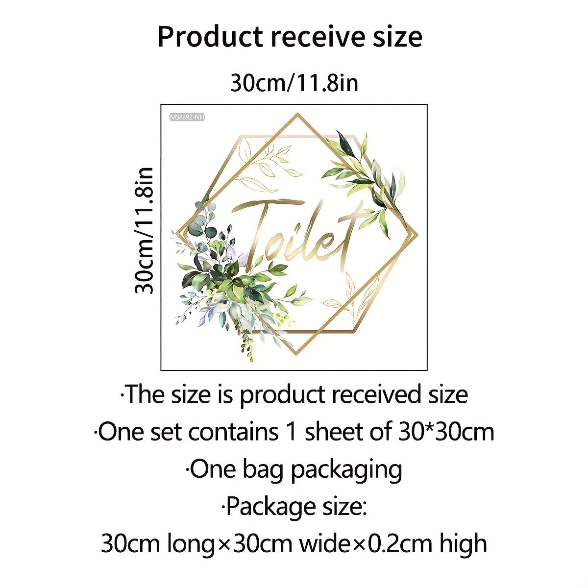 Floral Butterfly Wall Sticker Self Adhesive Waterproof