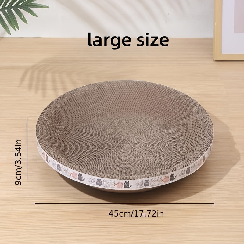 Durable Cat Scratching Pad Bowl Shape Corrugated Paper Cat Scratcher Toy