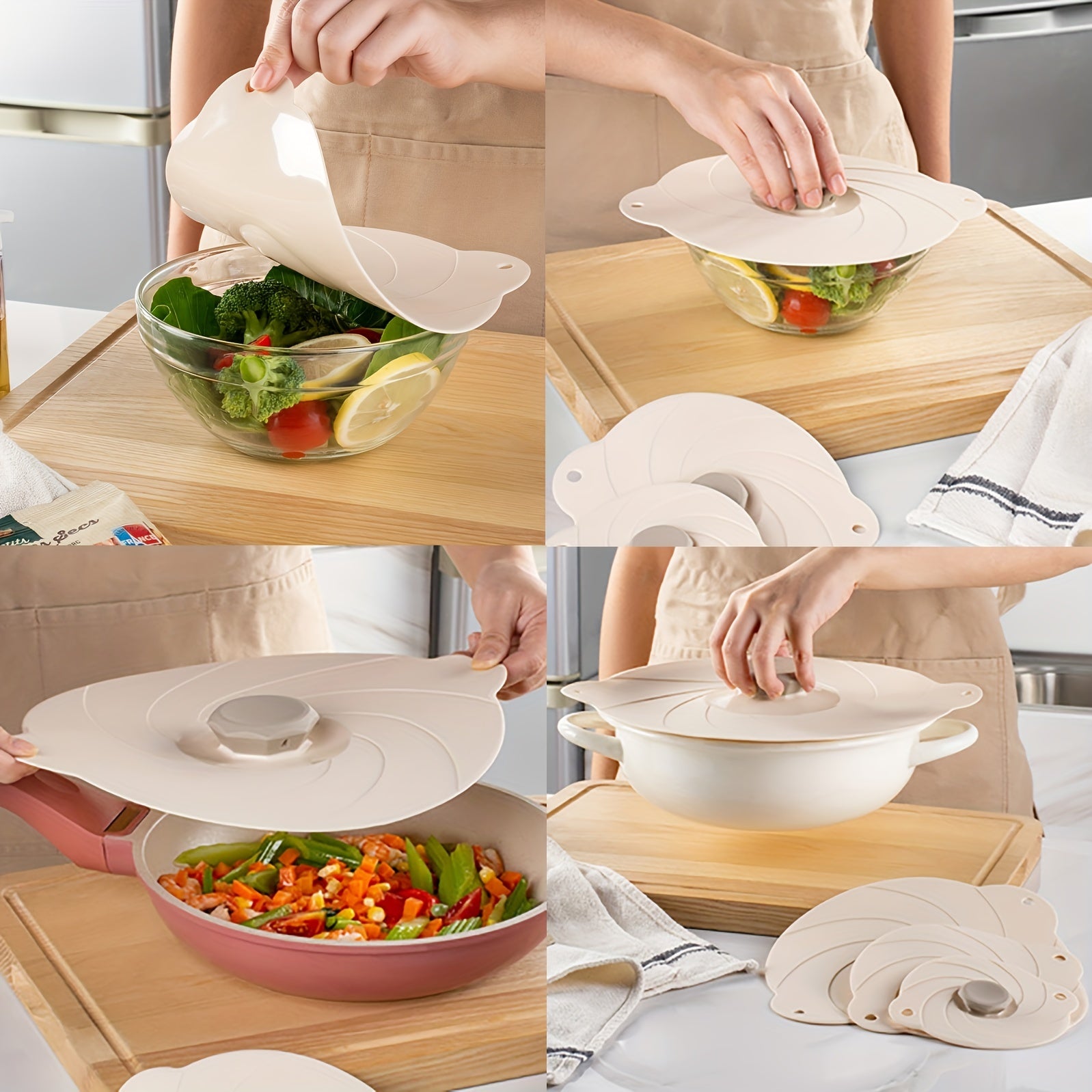 Leak-proof Silicone Pot Cover Kitchen Utensil