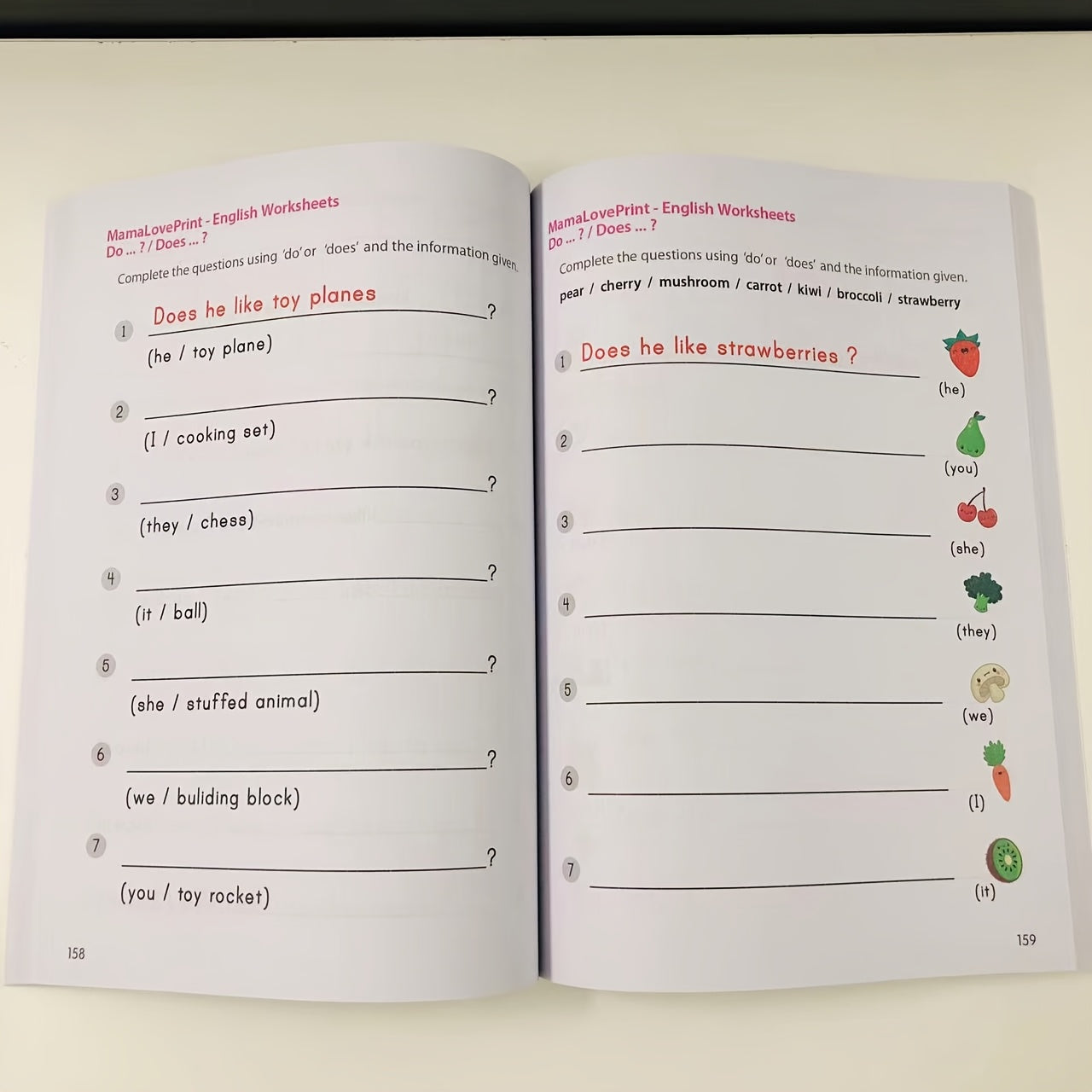 English Grammar Pre Study Manual - Durable Paper Material
