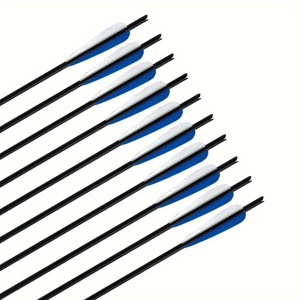12pcs 16" Carbon Fiber Shield Feather Bowfishing Accessory