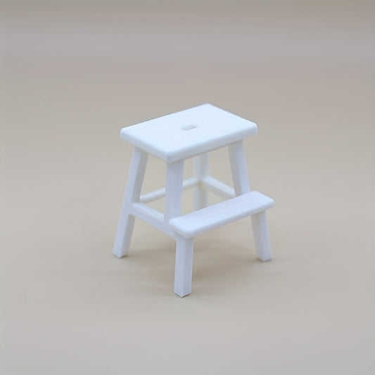 Dollhouse Mini Stool Storage Bench Faux Chair Model DIY Accessories