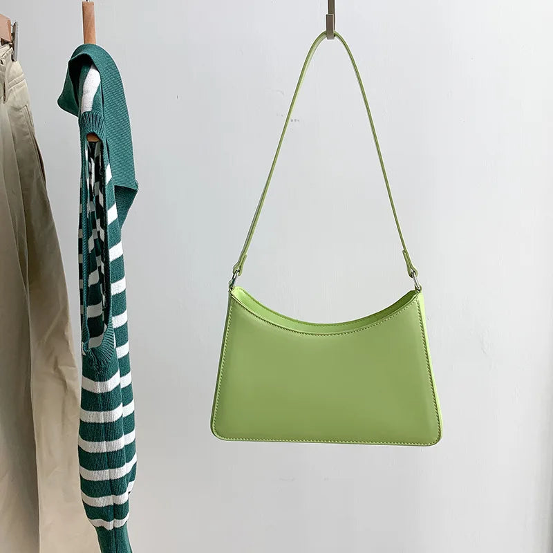 Women's Macaron Styling Underarm Bag Soft Lady Shoulder Handbag