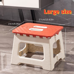 Portable Plastic Folding Stool for Indoor/Outdoor Use
