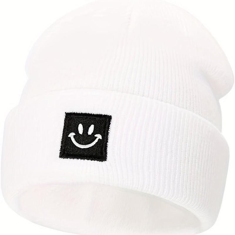 Winter Happy Face Knitted Hat Soft Beanie For Men And Women
