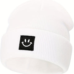 Winter Happy Face Knitted Hat Soft Beanie For Men And Women