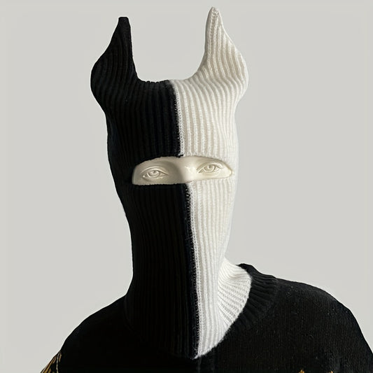 Knit Balaclava Headgear for Winter Hip Hop Style