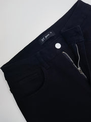 Plus Size Solid Button Fly Denim Shorts w/ Pockets