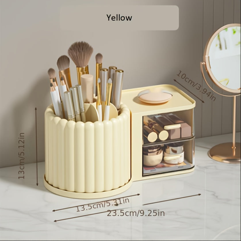 Plastic Cosmetic & Jewelry Storage Box Desk Organizer Pen Holder