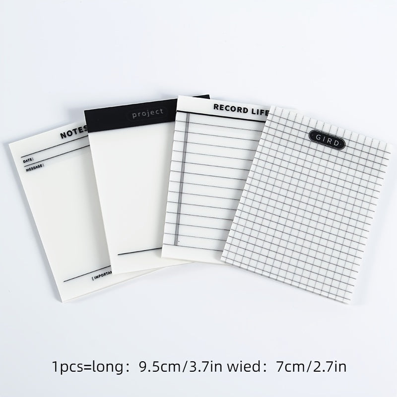 Transparent Sticky Note with Key Sticky Notes Student PET Blank Note Paper
