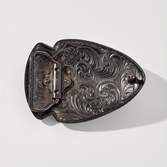 Vintage Carved Belt Buckle Western Cowboy Cowgirl Accessories