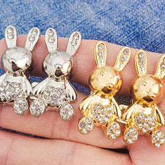 Metal Rabbit Waist Buckle for Jeans Button DIY Clothing Accessory