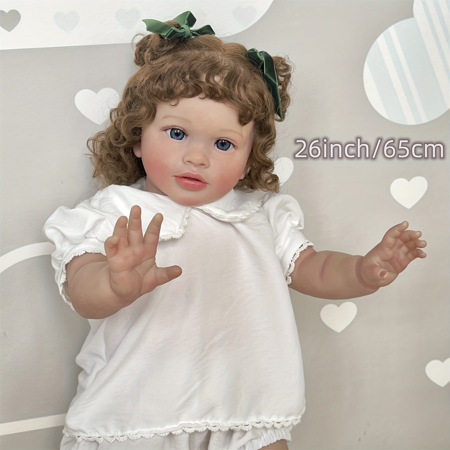 26 Inch Realistic Reborn Doll Soft Vinyl Doll Pippa with Hand Painting