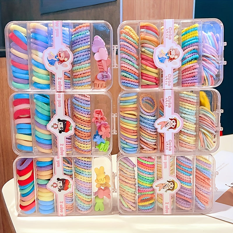 Colorful Hair Tie Set for Kids, Baby Ties, Rubber Bands