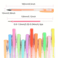 240 Gel Pens Set Non Toxic No Duplicate Glitter Metallic Neon Shades
