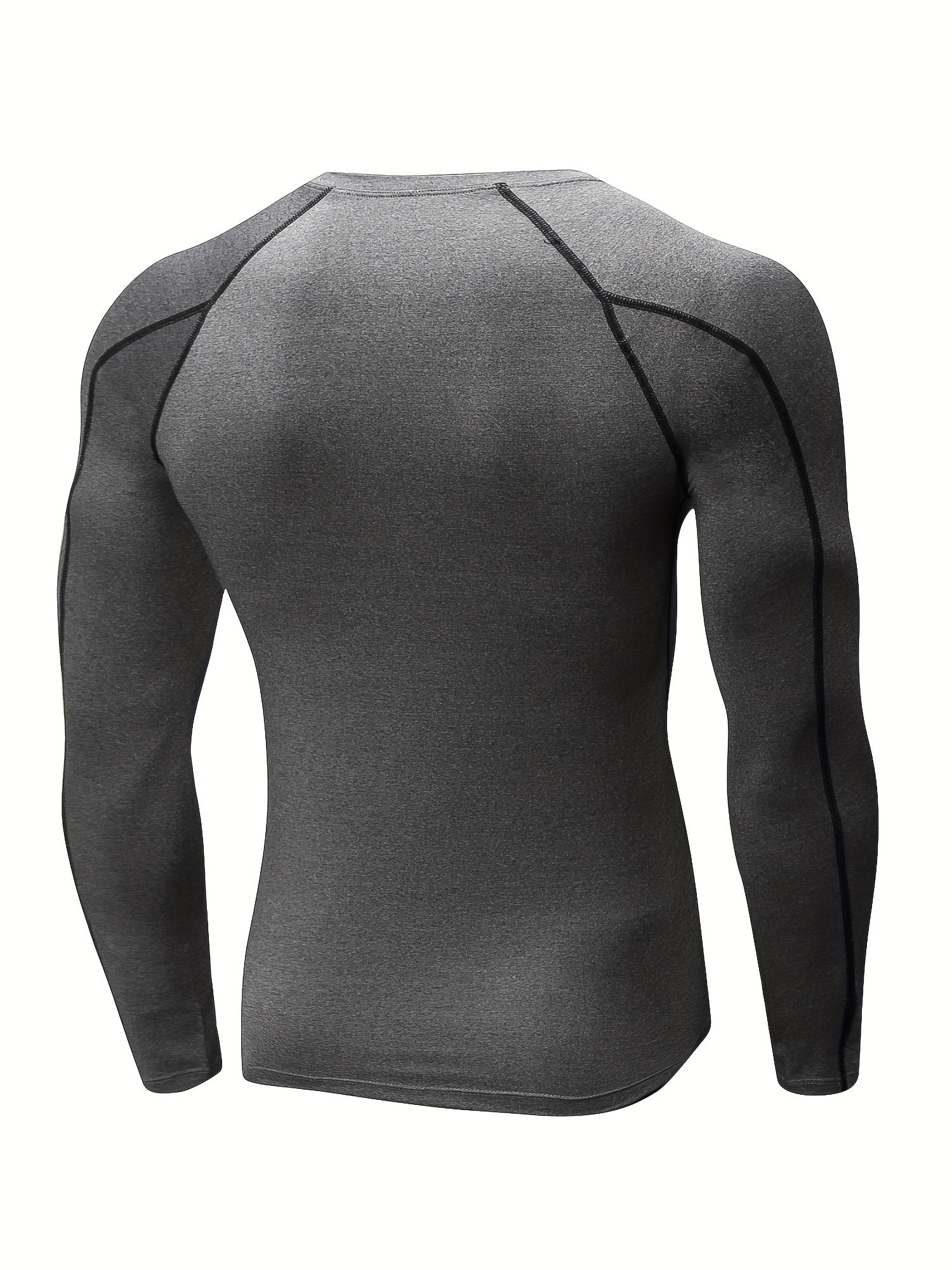 3 Packs Men's Long Sleeve Compression Crew Neck T shirts for Training Running