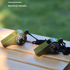 3Pcs Survival Whistle with Compass Thermometer for Outdoor Camping Hiking