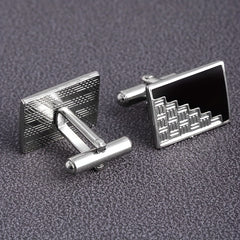 2pcs Rectangular Cufflinks for Men and Women