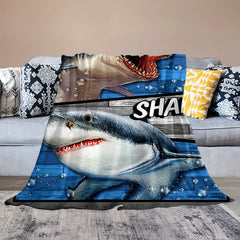 Creative Shark Blanket Soft Comfortable Flannel Throw Blanket For Sofa Bed