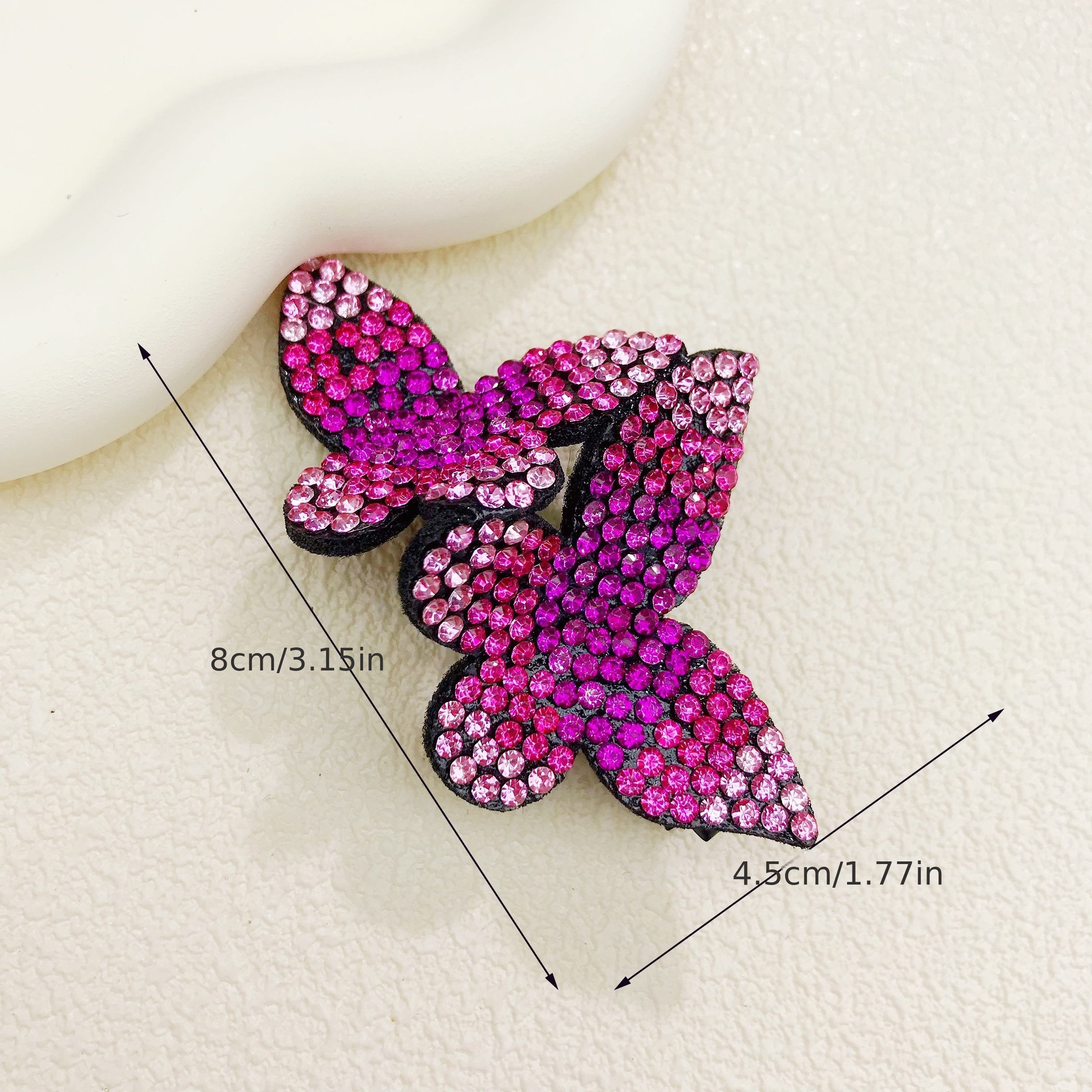 Colorful Rhinestone Butterfly Hair Clip for Women and Girls