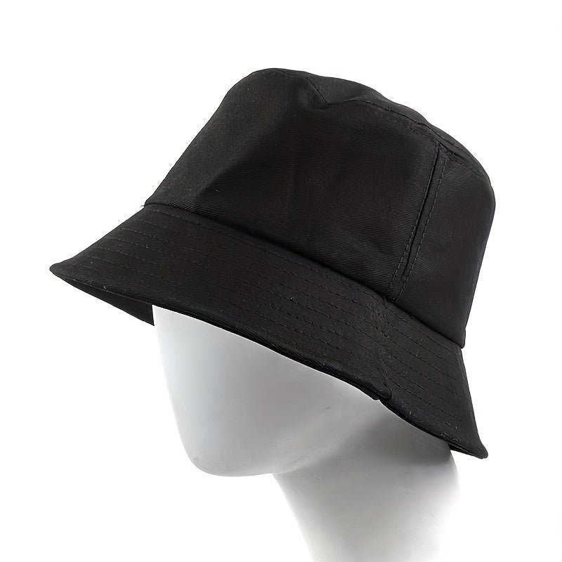 Unisex Letter Print Bucket Hat Lightweight Sun Shade Fisherman Cap