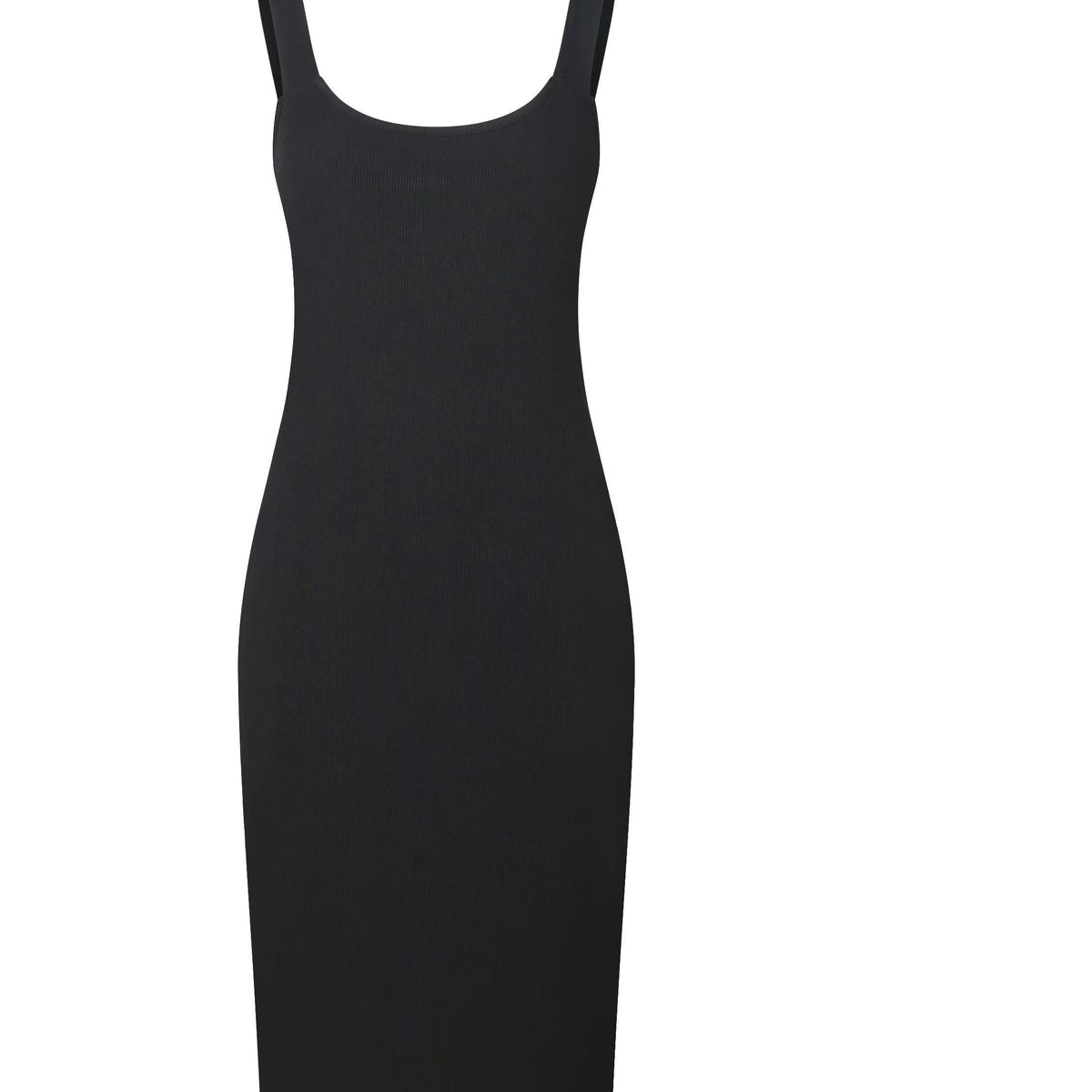  Ribbed Round Neck Tank Dress