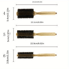 Boar Bristle Roller Comb Inner Buckle Curling Brush