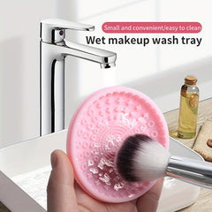 Silicone Brush Cleaning Storage Box Beauty Bracket Wet Dry Makeup Cleaner