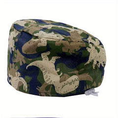 Cartoon Print Work Cap For Men & Women Adjustable Nurse Cap