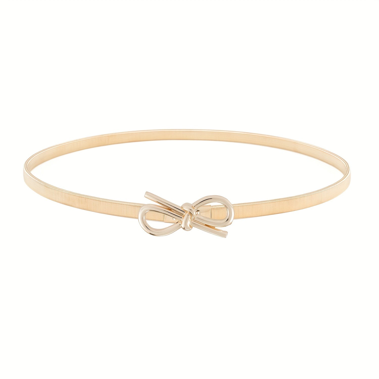 Twist Bowknot Chain Belt Golden Waist Decorative Boho Women's Belt