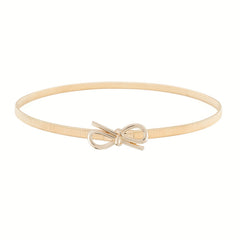 Twist Bowknot Chain Belt Golden Waist Decorative Boho Women's Belt