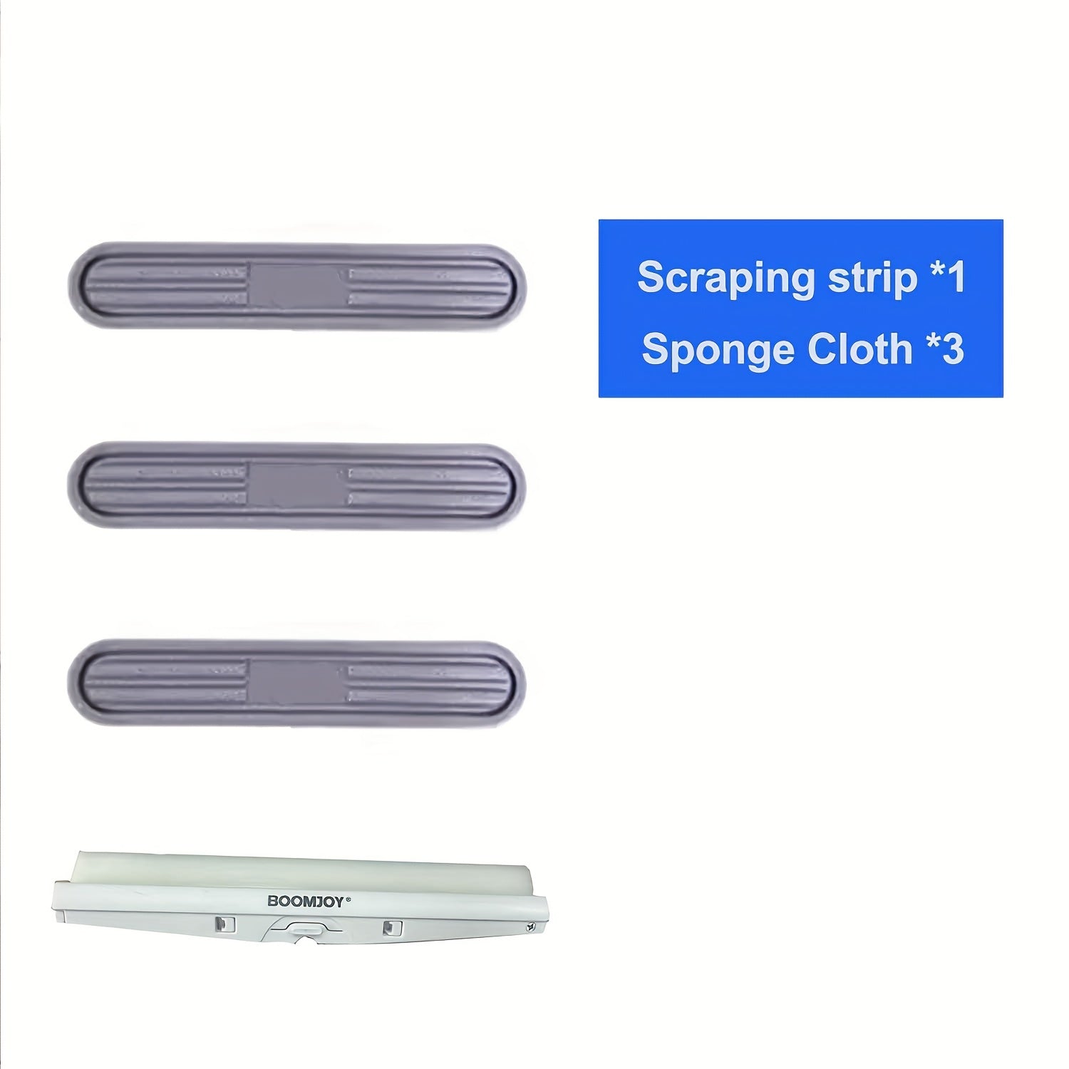 Long Handle Window Squeegee Cleaning Tool With Rubber Blade And Sponge Head