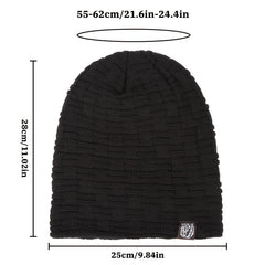 Knitted Winter Beanie Hat Fleece Lined Ear Protection