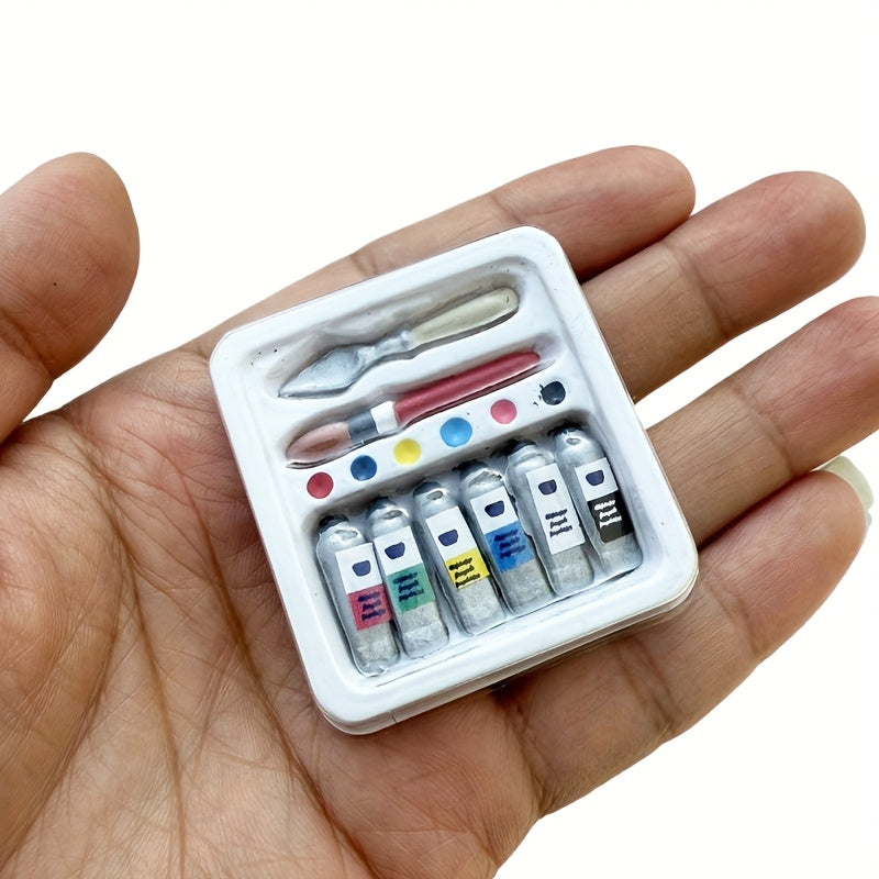 Mini Watercolor Pen Box Model for Dollhouse - DIY Toy House Accessories