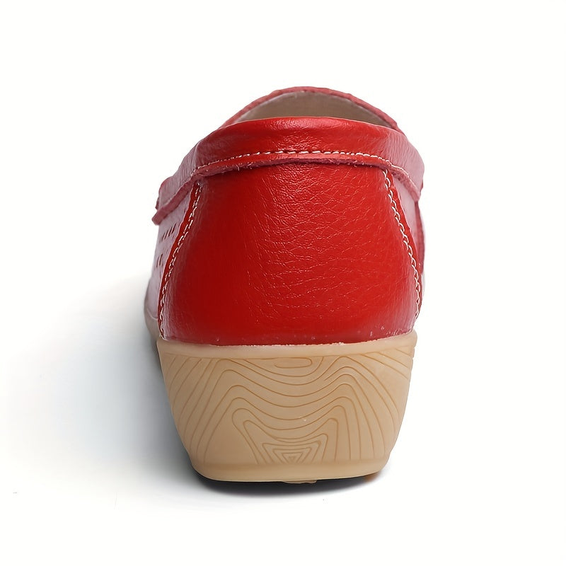 Women's Wedge Heeled Loafers Slip on Casual Shoes