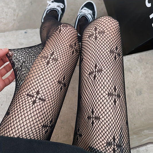Girls Kids Cross Pattern Fishnet Pantyhose Children s Stockings