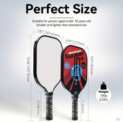 Mini Pickleball Paddle Lightweight Carbon Fiber PVC Tape