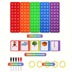CVC Learning 100 Word Activities Set with Flashcards Phonics Games