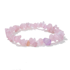 Natural Stone Crystal Gravel Bracelet Citrine Hand String Elastic Bracelet