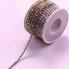 1yard Glitter Crystal Rhinestone Chain Sew On Glue On Chain Colorful Chain