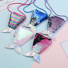 Sequin Mermaid Tail Shoulder Bag Messenger Coin Purse Wallet Crossbody